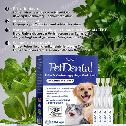 [Offizieller Shop] Yovot® Pet Dental & Digestive Health Oral Liquid – für frischen Atem, weniger Zahnstein, Förderung der Zahnfleischregeneration & stärkere, stabilere Zähne (für Katzen & Hunde) – Heute 70 % sparen!
