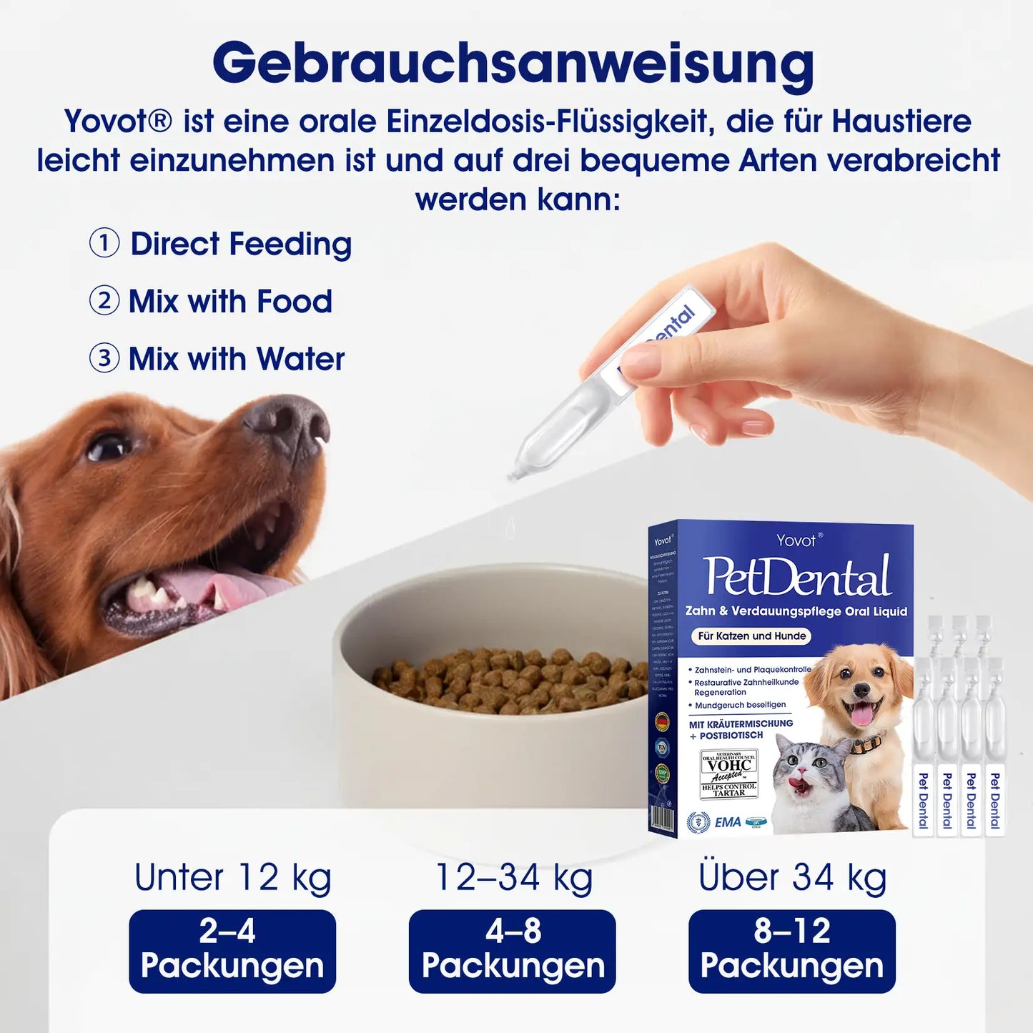 [Offizieller Shop] Yovot® Pet Dental & Digestive Health Oral Liquid – für frischen Atem, weniger Zahnstein, Förderung der Zahnfleischregeneration & stärkere, stabilere Zähne (für Katzen & Hunde) – Heute 70 % sparen!