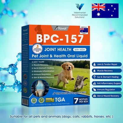 AVA Recommended | Official  Australia 🇦🇺 Store 🐶🐱Yovot® BPC-157 Advanced Joint & Total Body Health Oral Liquid -(For Dogs, Cats & Mammals. One Bottle Daily, Results in 7 Days)