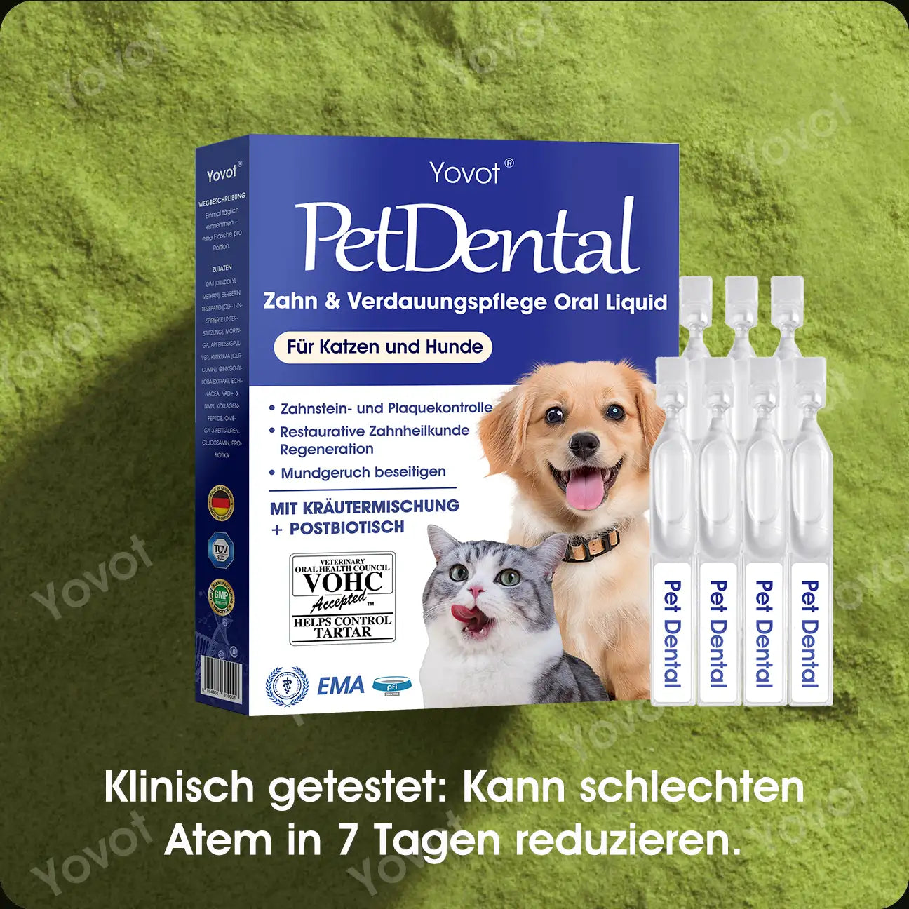 [Offizieller Shop] Yovot® Pet Dental & Digestive Health Oral Liquid – für frischen Atem, weniger Zahnstein, Förderung der Zahnfleischregeneration & stärkere, stabilere Zähne (für Katzen & Hunde) – Heute 70 % sparen!