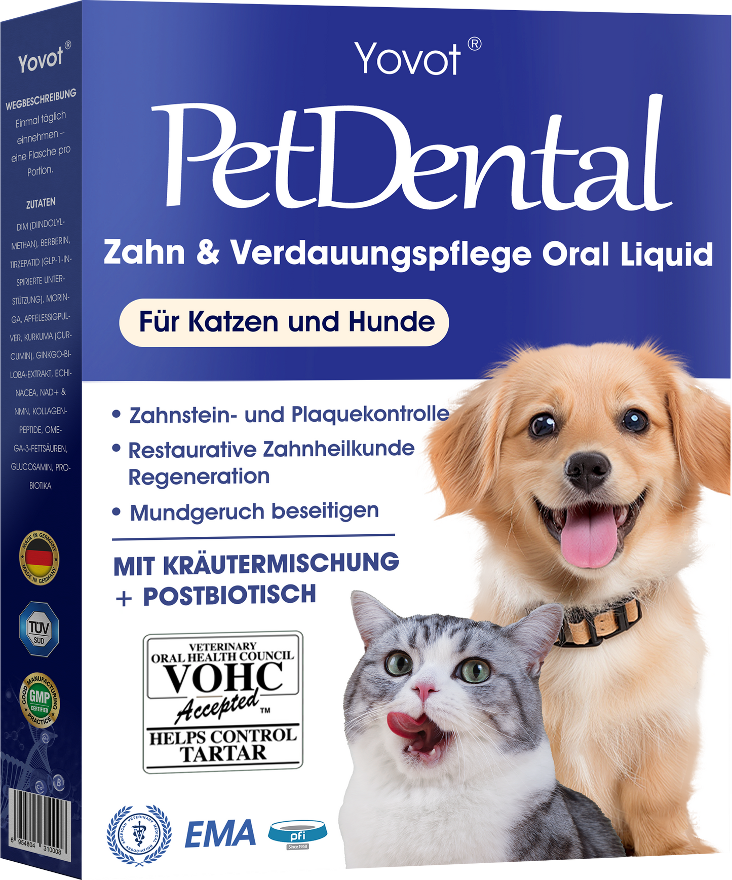 [Offizieller Shop] Yovot® Pet Dental & Digestive Health Oral Liquid – für frischen Atem, weniger Zahnstein, Förderung der Zahnfleischregeneration & stärkere, stabilere Zähne (für Katzen & Hunde) – Heute 70 % sparen!
