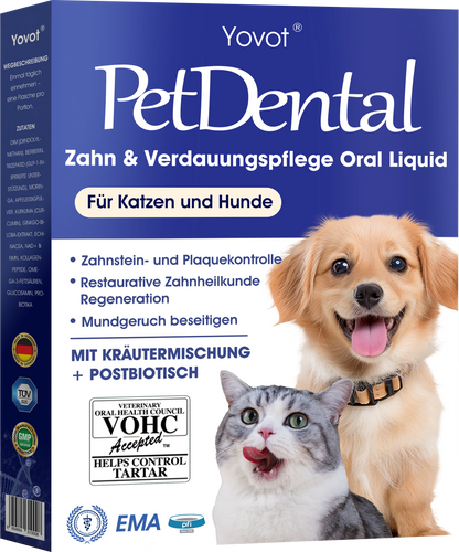 [Offizieller Shop] Yovot® Pet Dental & Digestive Health Oral Liquid – für frischen Atem, weniger Zahnstein, Förderung der Zahnfleischregeneration & stärkere, stabilere Zähne (für Katzen & Hunde) – Heute 70 % sparen!